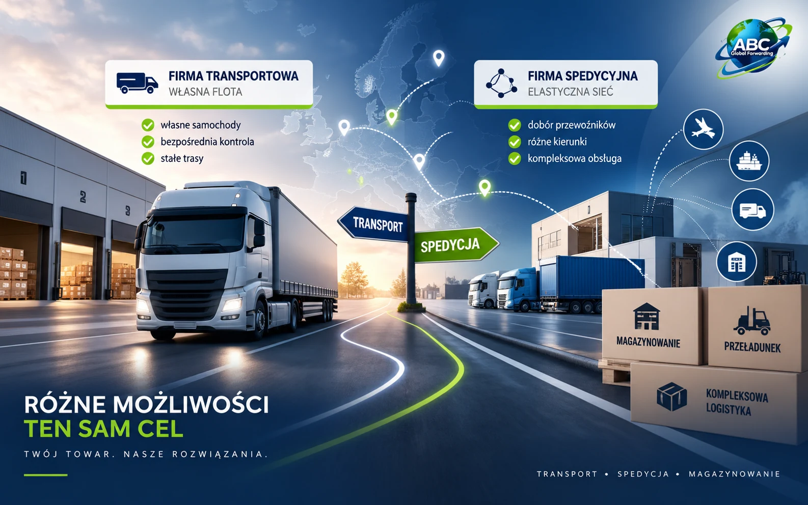 Firma transportowa i spedycyjna – własne możliwości transportowe i sieć przewoźników